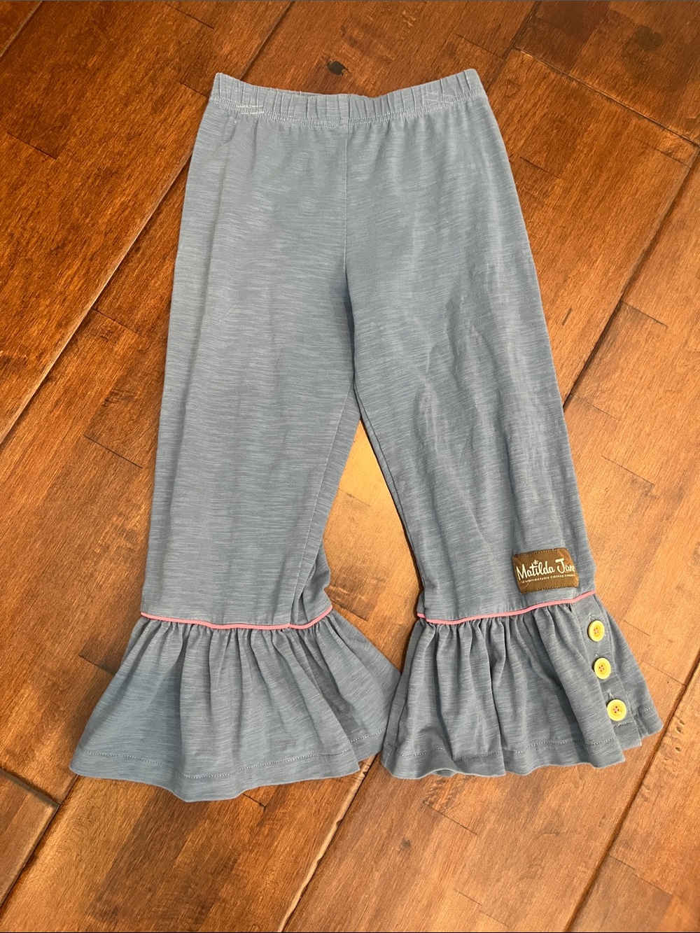 Matilda Jane Girls' Blue Ruffle Hem Pants